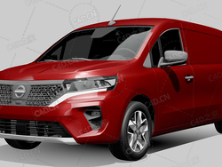 日产townstar封闭车厢面包车2022款C4D汽车模型下载