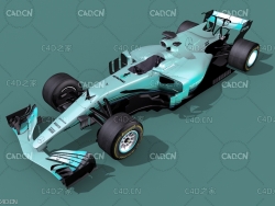 奔驰F1赛carC4D模型 F1 Mercedes 2017