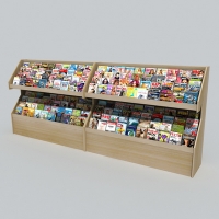 图书馆书架、书柜C4D模型 Library shelves books 3D model