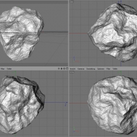 C4D石头预设（可调参数）Procedural Rock Generator for C4D V 1.01b