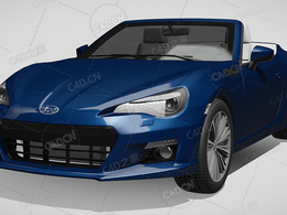 斯巴鲁brz敞篷车家用汽车轿车2015款C4D汽车模型下载