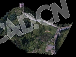 C4D中国长城3D扫描模型