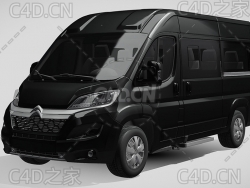 雪铁龙商务车2014款C4D汽车模型下载