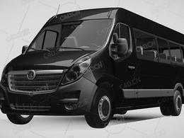 沃克斯豪尔movano封闭车厢面包车货车小巴2018款C4D汽车模型下载