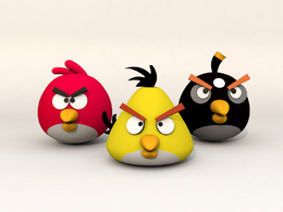 愤怒的小鸟卡通角色C4D模型 Angry Birds