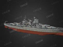 美国海军新墨西哥级战列舰C4D模型下载New Mexico 3d model