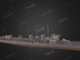 瑞典海军克拉斯霍恩号驱逐舰C4D模型下载Klas Horn 3d model