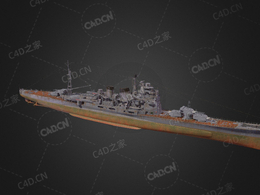 日本海军爱宕号重巡洋舰C4D模型下载Atago 3d model