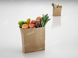 超市纸购物袋 paper shopping bag