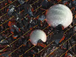 C4D实用工程第112季：石缝中的圆球创意C4D工程文件 c4d project