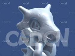 卡拉卡拉动漫卡通角色雕塑C4D模型 Cubone