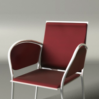 红色坐椅3D模型 Chair Model c4d