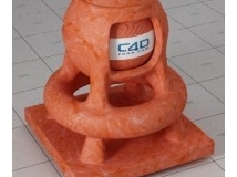c4d for vray 桔红色石材材质 spatolato