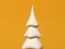 低面卡通雪松图标模型drop pine tree