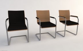 现代办公椅、接待椅、会议椅C4D模型 Office chair 3D model