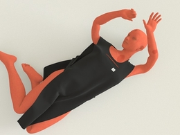 躺着的女性模特姿势C4D模型 CruXXX