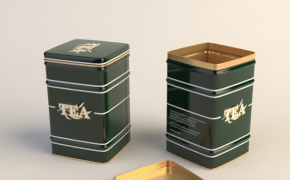 铁盒茶业包装C4D模型 teabox 3d model