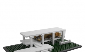 乐高范斯沃斯住宅楼C4D玩具模型 Farnsworth House by Lego