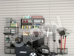 C4D花园农场农具工具模型