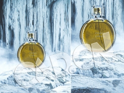 C4D OCTANE冰川下的化妆品产品模型