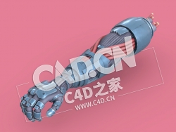 C4D机械手臂模型 Silver Hand
