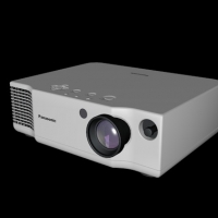 松下（panasonic）灰白色投影机 投影仪3D模型 projector
