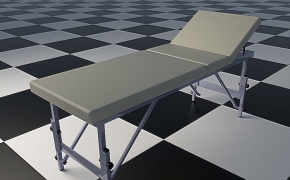 可调节高低的床C4D模型 Lettino per massaggi