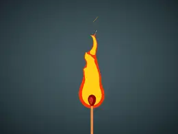 C4D 二维火柴火焰动画工程 Flames