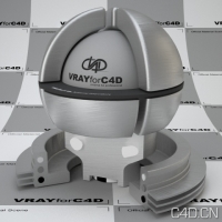 vray for c4d材质：BRDF Metall brushed 001