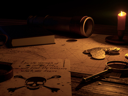 C4D Octane Render船长的小屋C4D模型 Captains Cabin C4D project