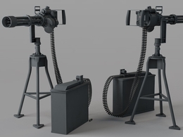 重机枪C4D模型 M136