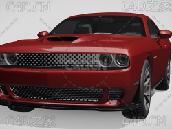 道奇挑战者地狱猫汽车2015款C4D汽车模型下载