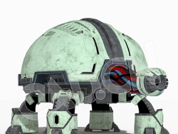 科幻龟形机甲舱C4D绑定动画模型hokaku