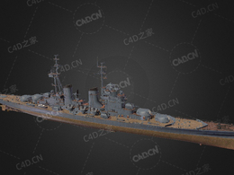 俄国海军涅夫斯基号战舰C4D模型下载Al Nevskij 3d model
