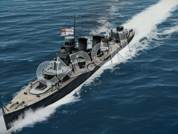 C4D海军舰艇军舰舰船-驱逐舰模型 A Class Destroyer 3d Model