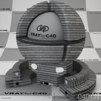 vray for c4d材质：Wood board 04 Arroway small