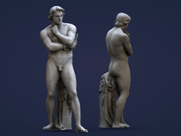 卢浮宫博物馆雕塑C4D模型 spartacus louvre museum