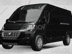 菲亚特汽车ducato小巴车微面汽车2014款C4D汽车模型下载