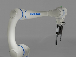 雅马哈工业机器人轮胎装配机械手臂外观精细3D模型带贴图下载Robot Yaskawa Motoman Hc20dt Rigged