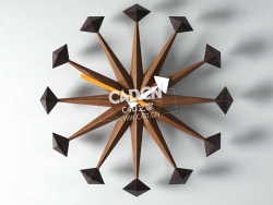 圆形蒲公英创意时钟C4D模型Vitra_Polygon_Clock_Nelson_c4d