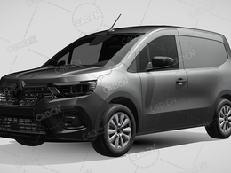 雷诺kangoo封闭车厢面包车货车2021款C4D汽车模型下载