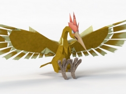 卡通飞鸟 大鸟 大嘴雀C4D模型 Fearow