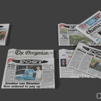 报纸3D模型：C4D Newspaper 3D Model