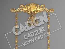 C4D镜框花线画框欧式装饰雕花框模型_97 Stucco
