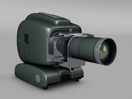 绿色复古投影仪c4d模型下载Vintage Projector