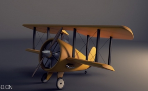 卡通飞机C4D模型 Cartoon Airplane by Bruno Saad Marques