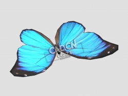 蝴蝶蓝斑蝶C4D模型下载 Borboleta Azul - Butterfly
