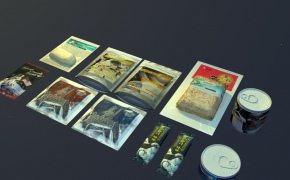 压缩食品包装C4D模型 Compressed food packaging