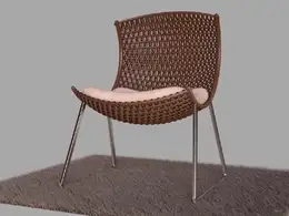 C4D编织的藤椅建模视频教程 Cinema 4d Tutorial Modelling Chair
