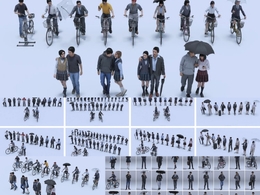 90GB大型日本东京现代人物角色商业建筑楼房街道3D模型Bigmediumsmall - Tokyo Back Alleys